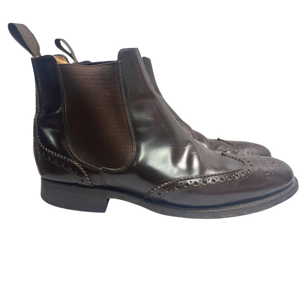 Church's Ketsby Leather Wingtip Broque Chelsea Boots Dark Brown 10